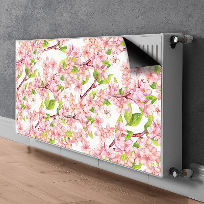 Printed radiator mat Cherry blossoms