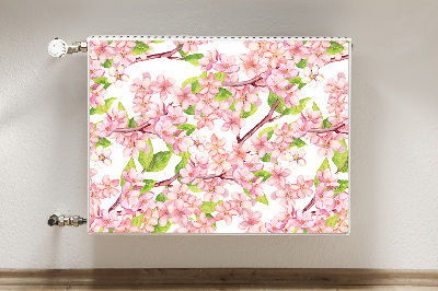 Printed radiator mat Cherry blossoms