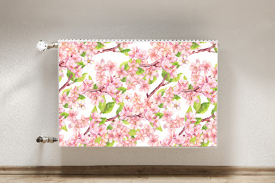 Printed radiator mat Cherry blossoms