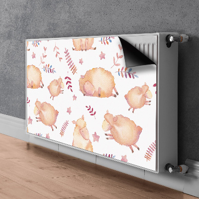 Decorative radiator mat Sheep