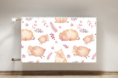 Decorative radiator mat Sheep