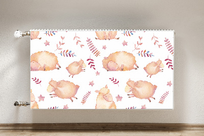 Decorative radiator mat Sheep