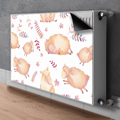 Decorative radiator mat Sheep