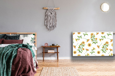 Decorative radiator cover Sunflowers