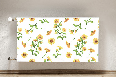 Decorative radiator cover Sunflowers