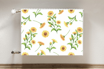 Decorative radiator cover Sunflowers