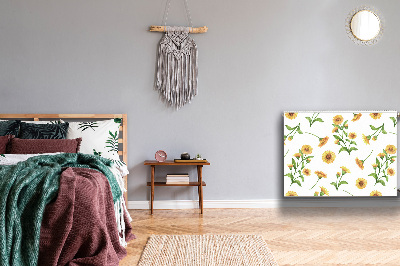 Decorative radiator cover Sunflowers