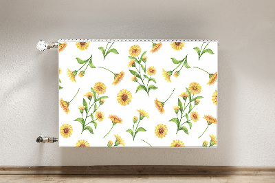 Decorative radiator cover Sunflowers