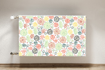 Printed radiator mat Flowers and hearts