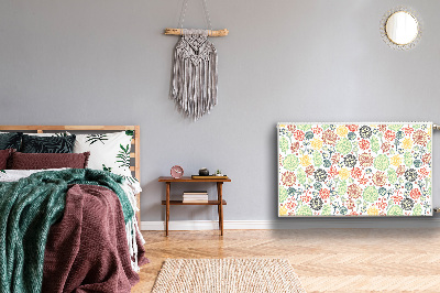 Printed radiator mat Flowers and hearts