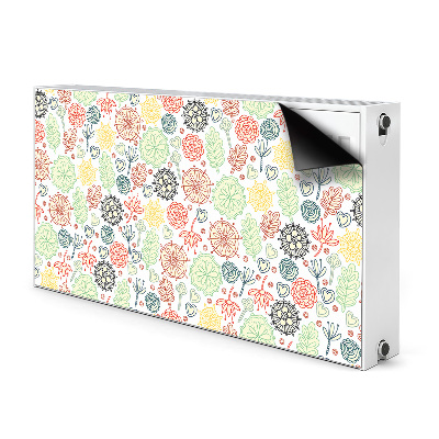 Printed radiator mat Flowers and hearts