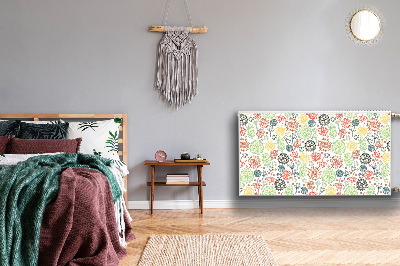 Printed radiator mat Flowers and hearts