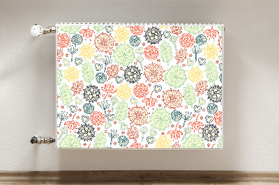 Printed radiator mat Flowers and hearts