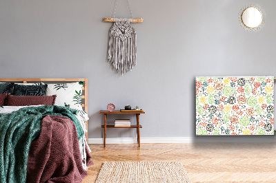 Printed radiator mat Flowers and hearts