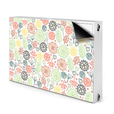 Printed radiator mat Flowers and hearts