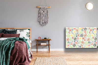 Printed radiator mat Flowers and hearts