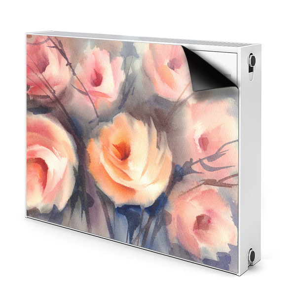 Decorative radiator mat Orange roses