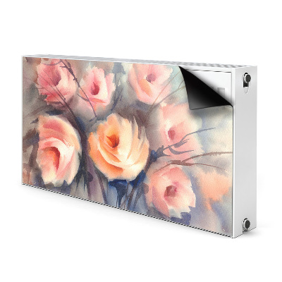 Decorative radiator mat Orange roses