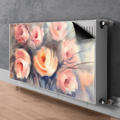 Decorative radiator mat Orange roses