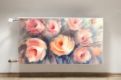 Decorative radiator mat Orange roses