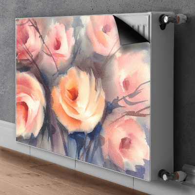 Decorative radiator mat Orange roses