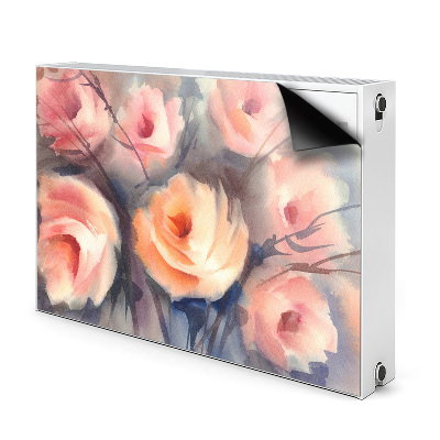 Decorative radiator mat Orange roses