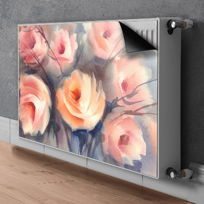 Decorative radiator mat Orange roses