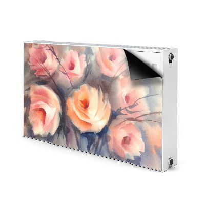 Decorative radiator mat Orange roses