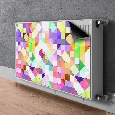 Decorative radiator cover Colorful mosaic