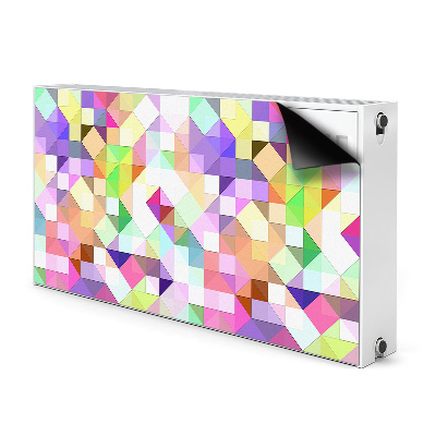 Decorative radiator cover Colorful mosaic