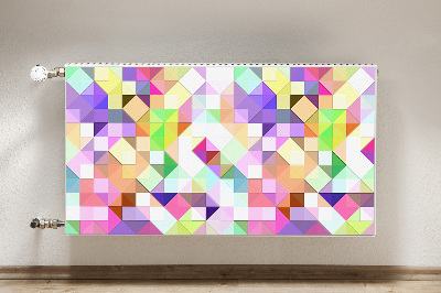 Decorative radiator cover Colorful mosaic