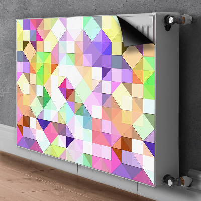 Decorative radiator cover Colorful mosaic