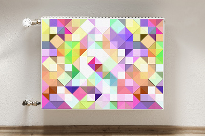 Decorative radiator cover Colorful mosaic