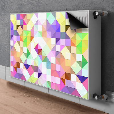 Decorative radiator cover Colorful mosaic