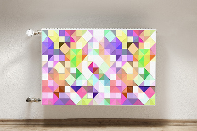 Decorative radiator cover Colorful mosaic