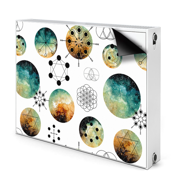 Magnetic radiator mat Galactic pattern