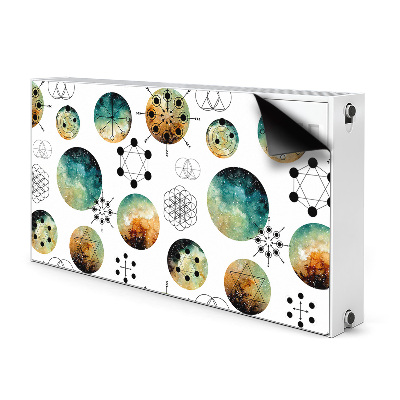 Magnetic radiator mat Galactic pattern