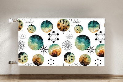 Magnetic radiator mat Galactic pattern