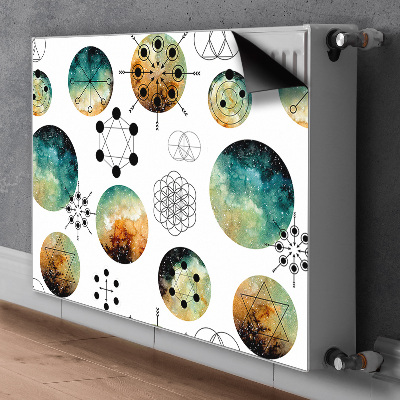 Magnetic radiator mat Galactic pattern