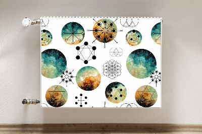 Magnetic radiator mat Galactic pattern