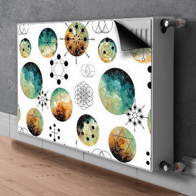 Magnetic radiator mat Galactic pattern