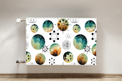 Magnetic radiator mat Galactic pattern