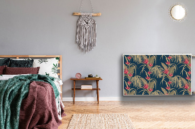 Decorative radiator cover Tropical palm trees