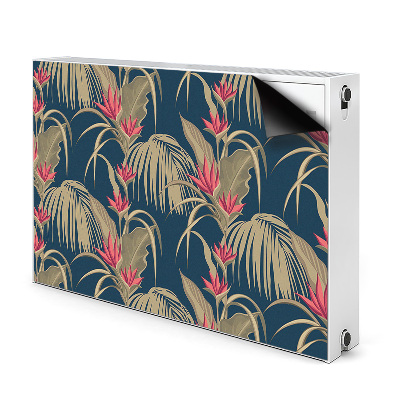 Decorative radiator cover Tropical palm trees