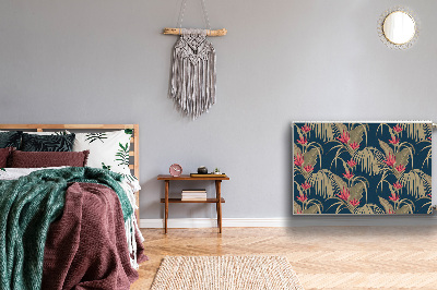 Decorative radiator cover Tropical palm trees