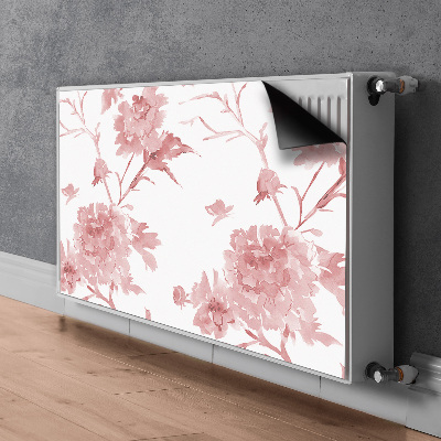 Decorative radiator mat Pastel flowers