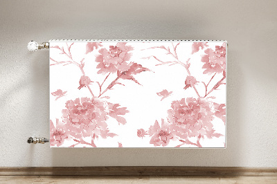 Decorative radiator mat Pastel flowers