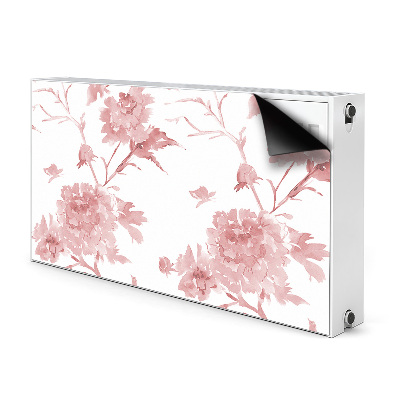 Decorative radiator mat Pastel flowers