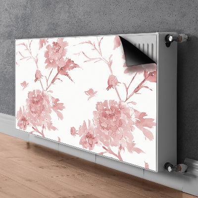 Decorative radiator mat Pastel flowers