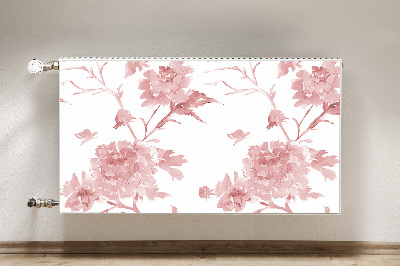 Decorative radiator mat Pastel flowers